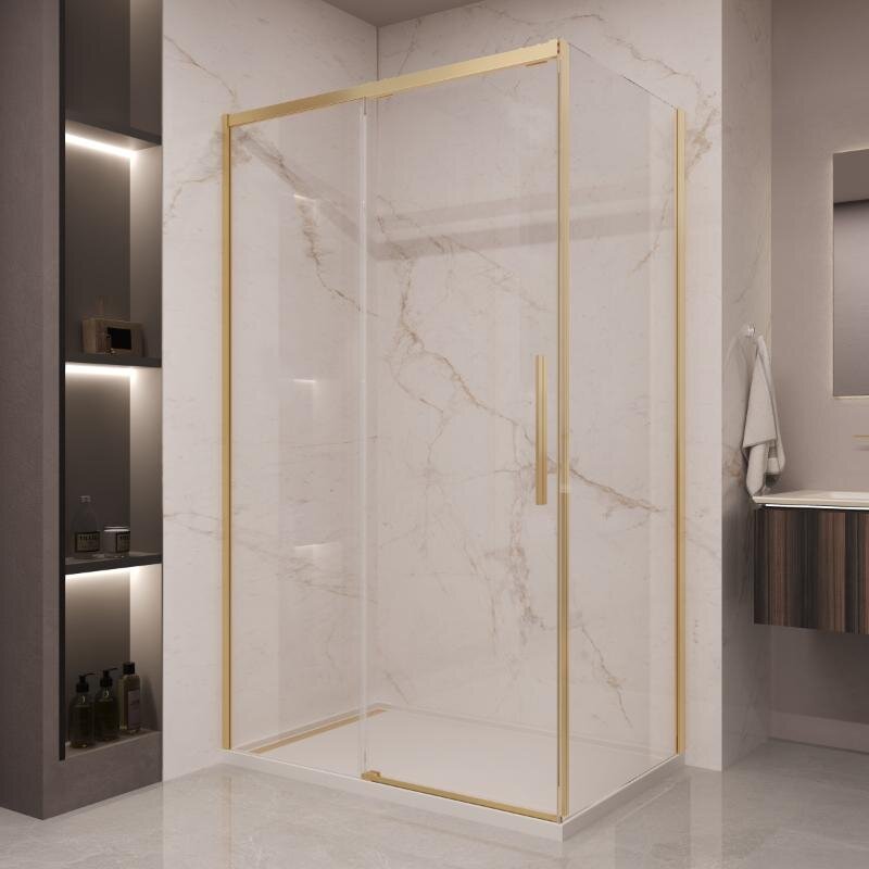 Изображение товара Душевой уголок Vincea Stella VSR-1ST1016CLG 160x100 см, золото брашированное Изображение товара Душевой уголок Vincea Stella VSR-1ST1016CLG 160x100 см, золото брашированное