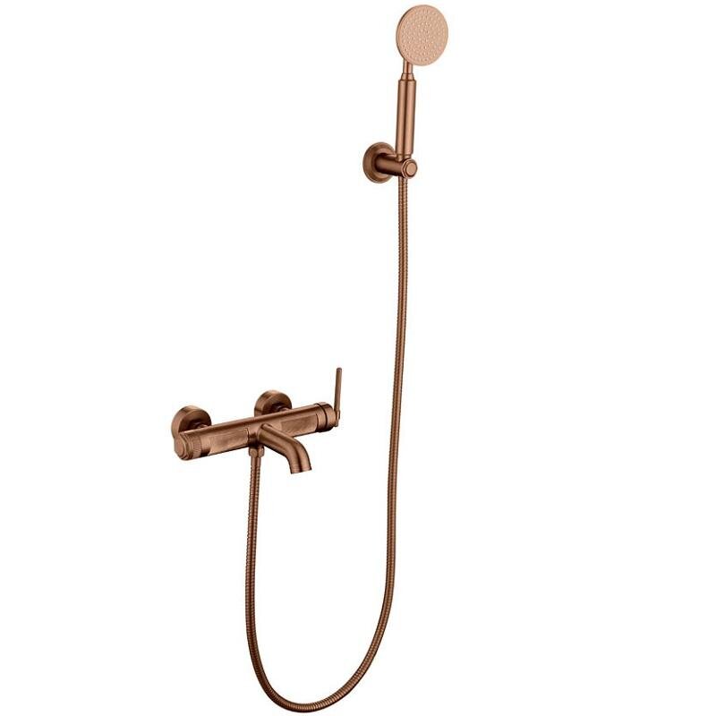 Изображение товара Смеситель для ванны и душа Boheme Eterna 173-CB, с душевым гарнитуром, медь брашированная