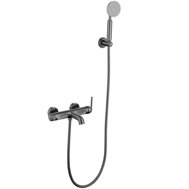 Изображение товара Смеситель для ванны и душа Boheme Eterna 173-GM, с душевым гарнитуром, графит Gun Metall 