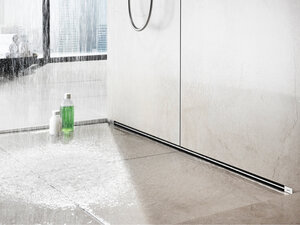 Изображение товара Дренажный канал Viega Advantix Vario 736736 под щелевую решетку, пристенный, подрезной от 30-120 см, высота сифона 6,6 см