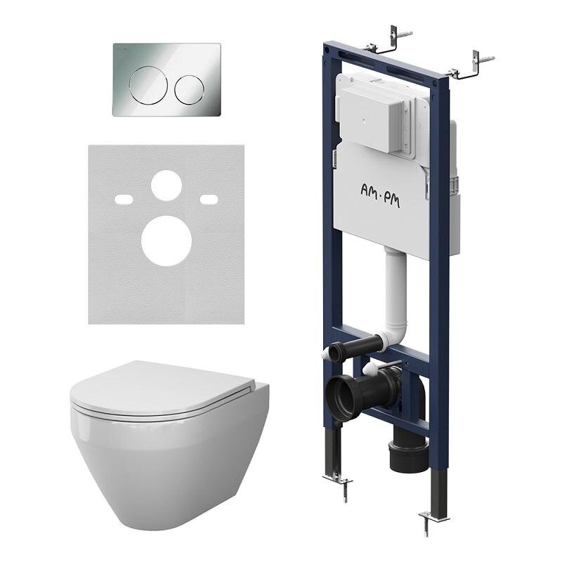 Изображение товара Унитаз подвесной Am.Pm Spirit V2.0 Aquaspin с инсталляцией MasterFit