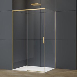Изображение товара Душевой уголок Vincea Soft 2 VSR-3SO29014CLG, 140 x 90 см, стекло прозрачное, профиль золото брашированное