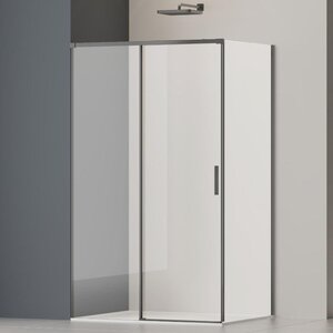 Изображение товара Душевой уголок Vincea Soft 2 VSR-3SO29011CLGM, 110 x 90 см, стекло прозрачное, профиль вороненая сталь