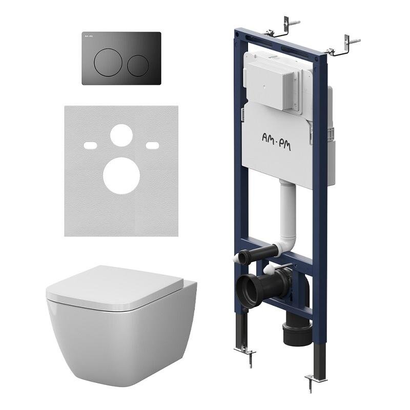 Изображение товара Унитаз подвесной Am.Pm MasterFit Gem Aquaspin с подсистемой AquaSpin, белый, безободковый