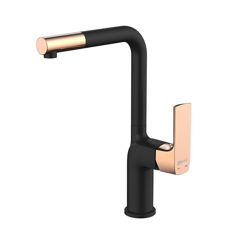 Изображение товара Смеситель Lemark Ursus LM7205BLR Черный/Золото с поворотным изливом