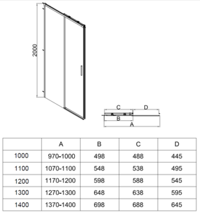 Изображение товара Душевой уголок Vincea Soft 2 VSR-3SO29013CLG, 130 x 90 см, стекло прозрачное, профиль золото брашированное
