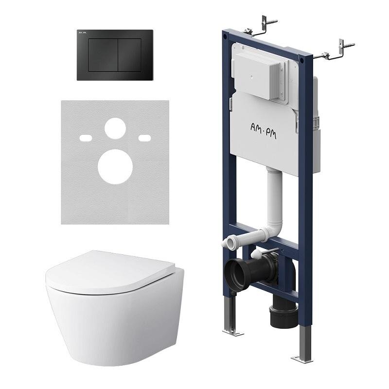 Изображение товара Унитаз подвесной AM.PM MasterFit X-Joy Aquaspin матовый черный