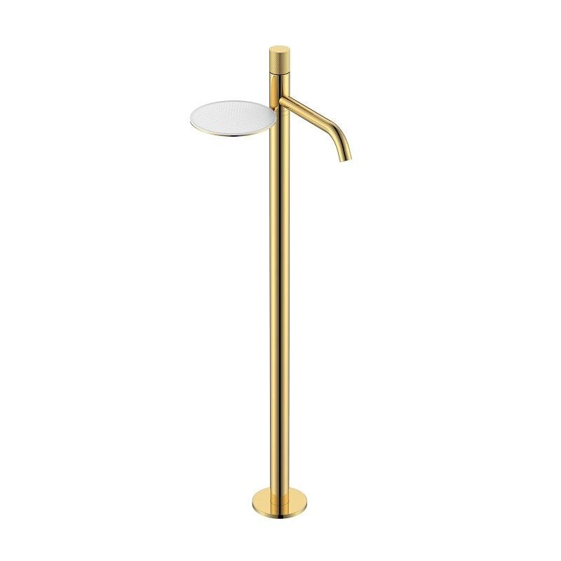 Изображение товара Смеситель для раковины Boheme Stick 120-GG.4, напольный, золото, ручка spirale