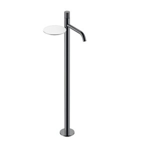 Изображение товара Смеситель для раковины Boheme Stick 120-SGM.4, напольный, графит глянцевый, ручка spirale