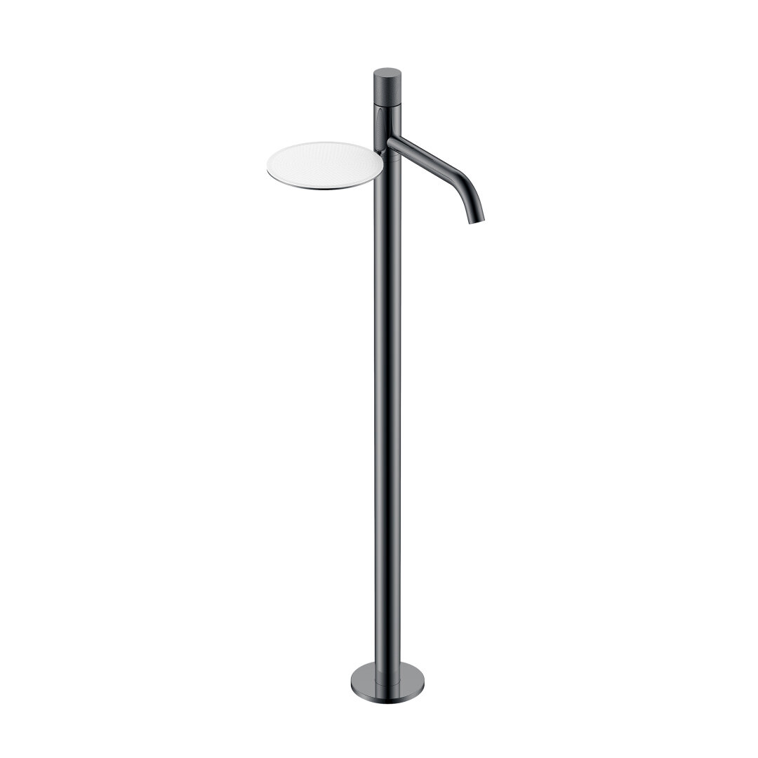 Изображение товара Смеситель Boheme Stick 120-SGM.4 для раковины с графитовой глянцевой поверхностью и рычажным управл