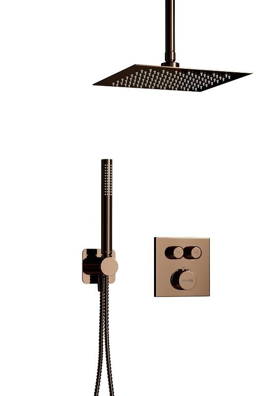 Изображение товара Душевая система WasserKRAFT Asphe A7748.337.329.290.292.291, термостатическая, PVD золото розовое