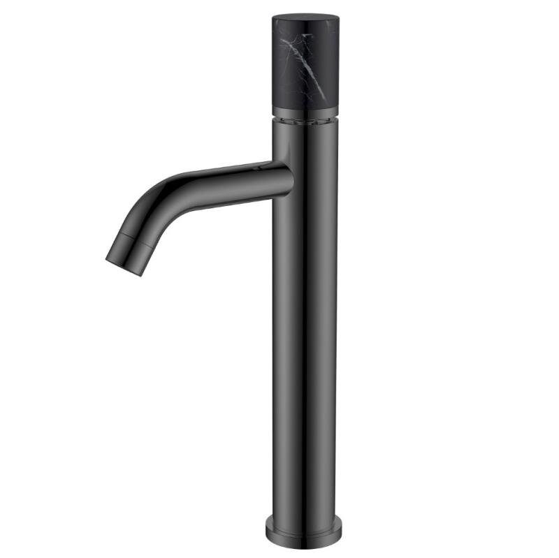 Изображение товара Смеситель Boheme Stick 122-SGM-MR-B Gun Metal Mramor Black