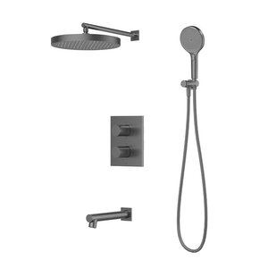 Изображение товара Душевая система Iddis Duna DUNGMSTi68P, термостатическая, PVD графит матовый