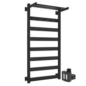 Изображение товара Полотенцесушитель электрический Secado Комано 1 КСП 4603777467715, 50 х 100 см, ширина 50 см, высота 100 см, подключение скрытое справа, с полкой, черный матовый