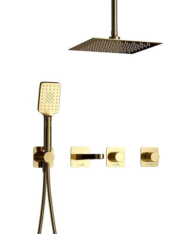 Изображение товара Душевая система WasserKRAFT Ems A7651.304.234.256.280.197.346.305, с изливом, PVD золото