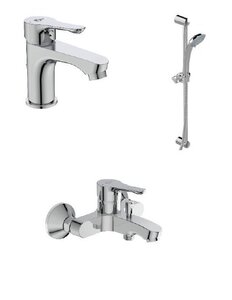 Изображение товара Набор смесителей для ванной Ideal Standard «Alpha 3 в 1» BD004AA, хром