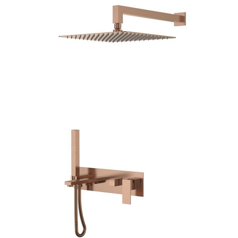 Изображение товара Душевая система Boheme Qubic 474-BRB, цвет бронза брашированная