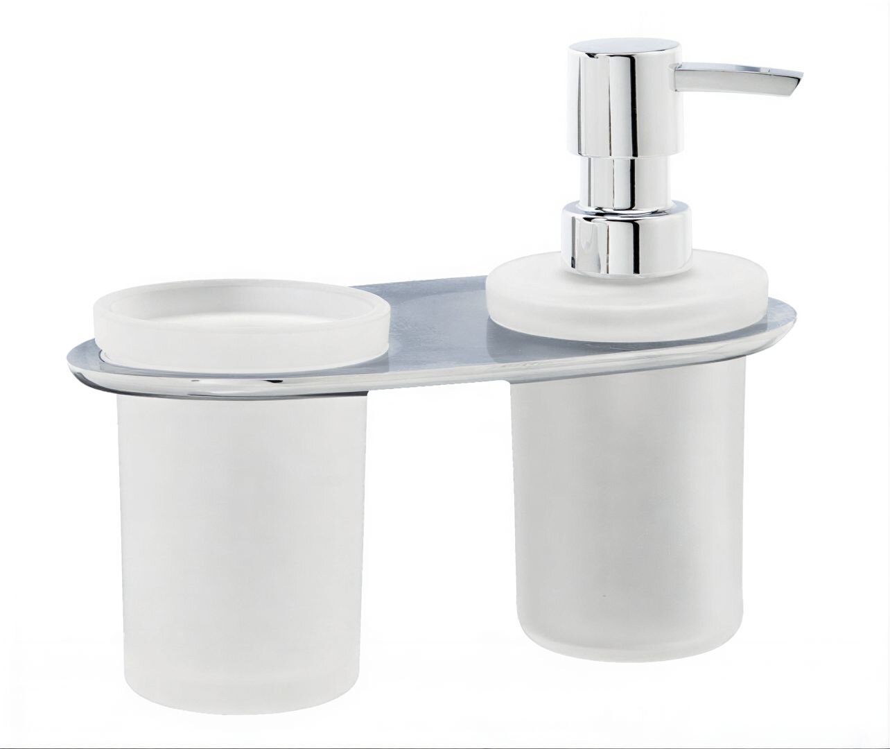 Изображение товара Держатель стакана и дозатора WasserKraft Kammel K-8389 настенный Изображение товара Держатель стакана и дозатора WasserKraft Kammel K-8389 настенный