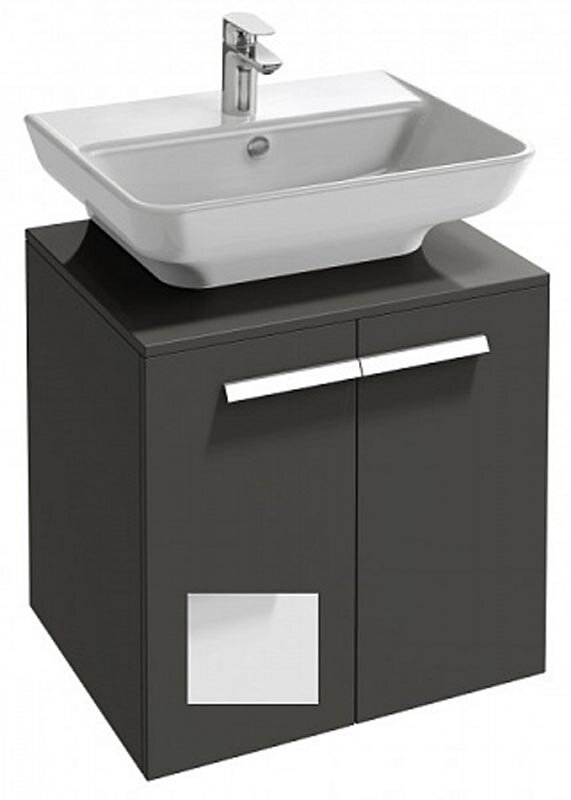 Изображение товара Тумба под раковину Jacob Delafon Struktura 65x47 см белый блестящий