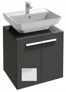 Изображение товара Тумба под раковину Jacob Delafon Struktura 65 х 47 см, белый блестящий, EB1382-N18