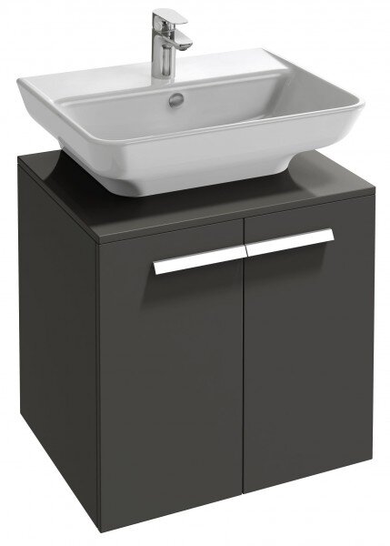 Изображение товара Тумба под раковину Jacob Delafon Struktura 65 см, серый антрацит