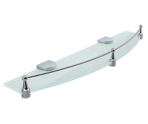 Изображение товара Стеклянная настенная полка WasserKraft Kammel K-8344 хром 50x11.5x5.5 см