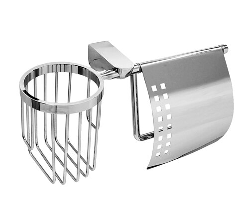 Изображение товара Держатель туалетной бумаги и освежителя WasserKraft Kammel хром, настенный, 27x11x13.5 см