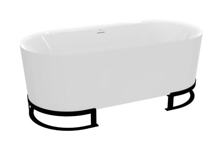 Изображение товара Ванна Abber AB9510 отдельностоящая белая с черными ножками 273 л