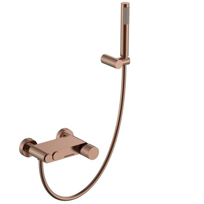 Изображение товара Смеситель Boheme Stick 123-CB.2 для ванны и душа, с душевым гарнитуром, ручка Touch, медь брашированная Изображение товара Смеситель Boheme Stick 123-CB.2 для ванны и душа, с душевым гарнитуром, ручка Touch, медь брашированная