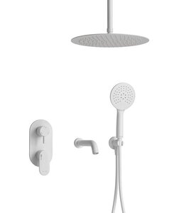 Изображение товара Душевая система WasserKRAFT Mindel A8571.233.161.148.156.155.149, с изливом, белый матовый