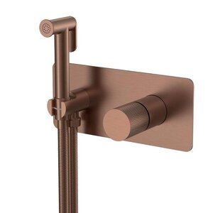 Изображение товара Гигиенический душ со смесителем Boheme Stick 127-BRB.2, ручка Touch, бронза брашированная