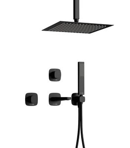Изображение товара Душевая система WasserKRAFT Nuthe A9151.265.152.162.327.242.218.315, с изливом, чёрный матовый