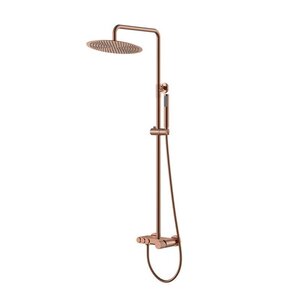 Изображение товара Душевая система Boheme Stick 128-CB.3, ручка Linea, медь брашированная Изображение товара Душевая система Boheme Stick 128-CB.3, ручка Linea, медь брашированная