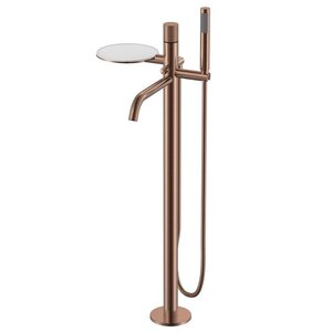 Изображение товара Смеситель для ванны и душа Boheme Stick 129-CB.4, с душевым гарнитуром, ручка Spirale, медь брашированная