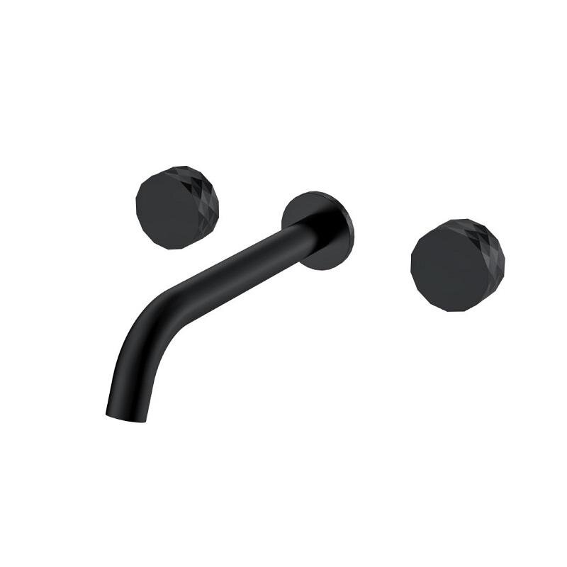 Изображение товара Смеситель для раковины Boheme Black Stick 152-2-B.1 с внутренней частью и ручкой Diamond