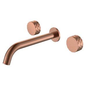 Изображение товара Смеситель для раковины Boheme Stick 152-2-CB.1, с внутренней частью, ручка Diamond, медь брашированная