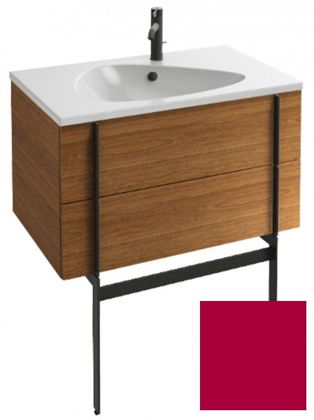 Изображение товара Тумба под раковину Jacob Delafon Nouvelle Vague 80 см, подвесная, малиновый глянец