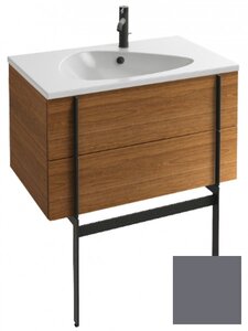Изображение товара Тумба под раковину Jacob Delafon Nouvelle Vague 80 см, EB3030-G1F, цвет - насыщенный серый глянцевый