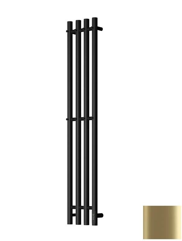 Изображение товара Полотенцесушитель электрический Reflexion Намиб RXT0211018GL, ширина 18 см, высота 110 см, диммер справа, с крючками, золото матовый