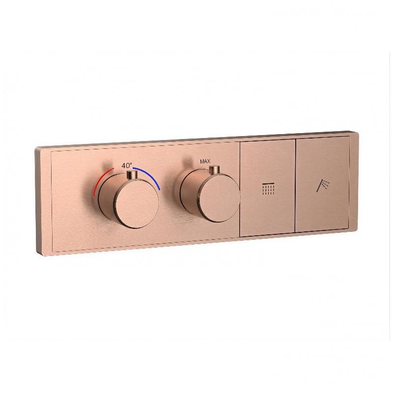 Изображение товара Термостатический смеситель Wonzon & Woghand для ванны и душа PVD rose gold