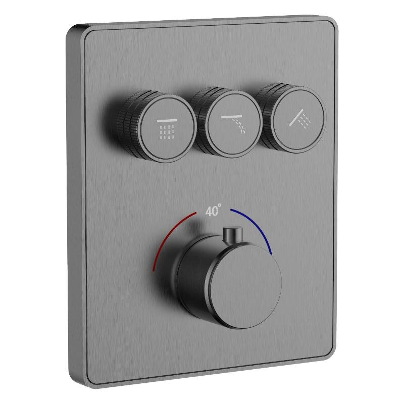 Изображение товара Смеситель Wonzon & Woghand WW-INF323A-GM термостатический, PVD графит