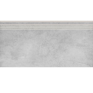 Изображение товара Ступень, керамогранит Grasaro Beton G-1102/CR/st01/300x600x9, 30 х 60 см, шероховатая, серая