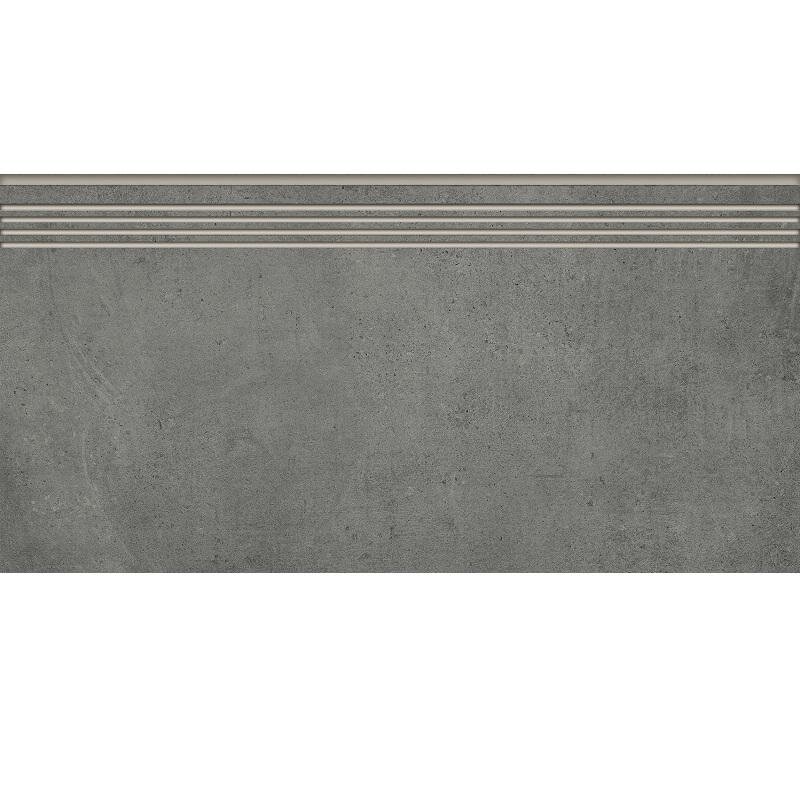 Изображение товара Ступень, керамогранит Grasaro Beton G-1103/CR/st01/300x600x9, 30 х 60 см, шероховатая, антрацитовая Изображение товара Ступень, керамогранит Grasaro Beton G-1103/CR/st01/300x600x9, 30 х 60 см, шероховатая, антрацитовая