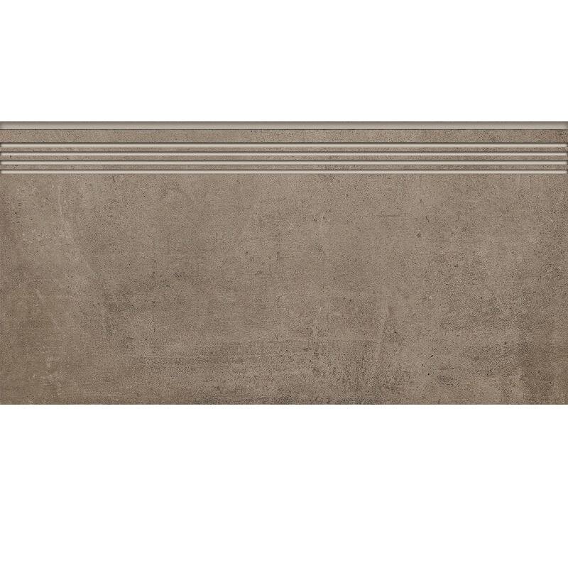 Изображение товара Ступень, керамогранит Grasaro Beton G-1105/CR/st01/300x600x9, 30 х 60 см, шероховатая, серо-бежевая