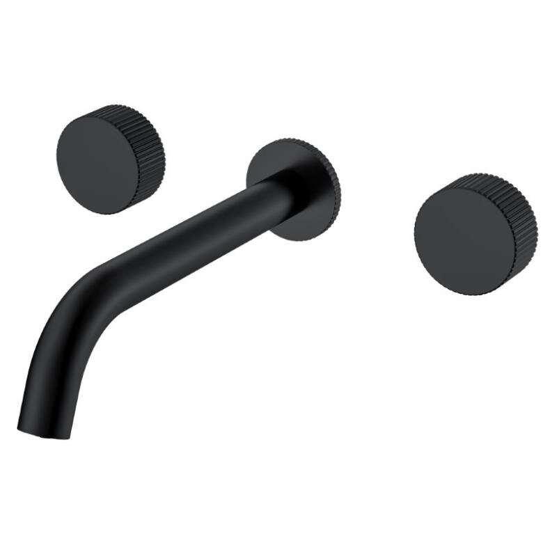 Изображение товара Смеситель для раковины Boheme Stick 152-2-B.3 с внутренней частью и ручкой Linea черный мат