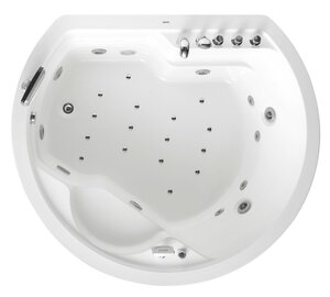 Изображение товара Гидромассажная акриловая ванна Gemy G9063 O 183х162х83 см белая