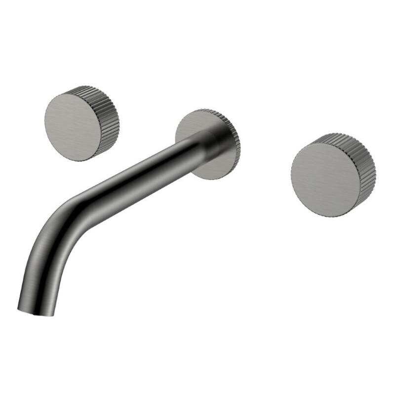 Изображение товара Смеситель для раковины Boheme Stick 152-2-GM.3, с внутренней частью, ручка Linea, графит матовый, Gun Metal