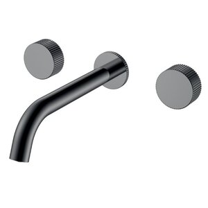 Изображение товара Смеситель для раковины Boheme Stick 152-2-SGM.3, с внутренней частью, ручка Linea, графит, shine Gun Metal