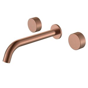 Изображение товара Смеситель для раковины Boheme Stick 152-2-CB.4, с внутренней частью, ручка Spirale, медь брашированная