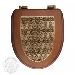 Изображение товара Крышка-сиденье Migliore Milady ML.MLD-26.715.NC.BR с декором "решетка" Орех/бронза
